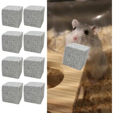 İllusory 10 Taş Kare Hamster Taş Pet Malzemeleri Çiğ Oyuncağı, Kemirgen Taş Pet 5 cm (Yurt Dışından)