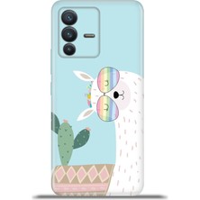 Cupcase Vivo V23 5g Kılıf Esnek Silikon Kamera Koruma 4K Desenli Özel Tasarım - Happylama