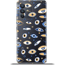 Cupcase Vivo V23 5g Kılıf Esnek Silikon Kamera Koruma 4K Desenli Özel Tasarım - Eyes On U