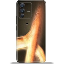 Cupcase Vivo V23 5g Kılıf Esnek Silikon Kamera Koruma 4K Desenli Özel Tasarım - Blackhole