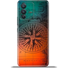 Cupcase Vivo V23 5g Kılıf Esnek Silikon Kamera Koruma 4K Desenli Özel Tasarım - Rota