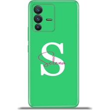 Cupcase Vivo V23 5g Kılıf Silikon Esnek Kamera Koruma Kişiye Özel Isim Harf Zao Yeşil - S