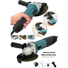 Assur Plus Assur Çift Metal Şanzıman Avuç İçi Taşlama Makinesi 125 mm Mavi ASR333-Mavi 01-1