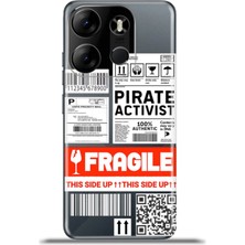 Cupcase Tecno Spark Go 2023 Kılıf Esnek Silikon Kamera Koruma 4K Desenli Özel Tasarım - Fragile