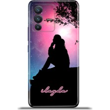 Cupcase Vivo V23 5g Kılıf Silikon Esnek Kamera Koruma Kişiye Özel Isim - Yalnız Gece