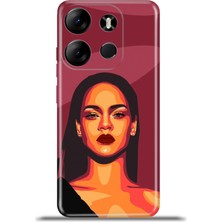 Cupcase Tecno Spark Go 2023 Kılıf Esnek Silikon Kamera Koruma 4K Desenli Özel Tasarım - Riri