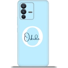Cupcase Vivo V23 5g Kılıf Silikon Esnek Kamera Koruma Kişiye Özel Isim Harf Zao Mavi - O