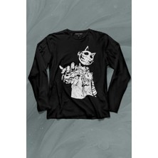 Kendim Seçtim Jester J Smile Venom Gothic Maske Mask Sokak Uzun Kollu Tişört Baskılı T-Shirt