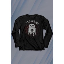 Kendim Seçtim Big Robot 2 Comics Çizgi Film Minimal Dizi Uzun Kollu Tişört Baskılı T-Shirt