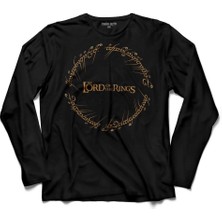 Kendim Seçtim Lord Of The Rıngs Yüzüklerin Efendisi Logo Uzun Kollu Tişört