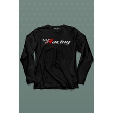 Kendim Seçtim Racing Formula 1 Araba Yarışı Motor Drag Uzun Kollu Tişört Baskılı T-Shirt