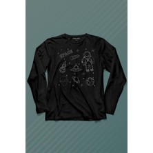Kendim Seçtim Astronot Uzay Mekiği Space Cosmos Uzun Kollu Tişört Baskılı T-Shirt