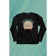 Kendim Seçtim Travel More Woswos Retro Hippi 60S 70S Uzun Kollu Tişört Baskılı T-Shirt