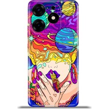 Cupcase Tecno Spark 10 Pro Kılıf Esnek Silikon Kamera Koruma 4K Desenli Özel Tasarım - Fal