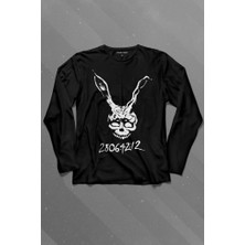 Kendim Seçtim Donnie Darko Beyaz Tavşan Film Movie Dark Uzun Kollu Tişört Baskılı T-Shirt
