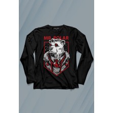 Kendim Seçtim Mr Polar Kutup Ayısı Animal Uzun Kollu Tişört Baskılı T-Shirt