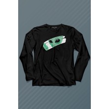 Kendim Seçtim Ufo Uzaylı Yeşil E.t. Nasa Gezegen Uzun Kollu Tişört Baskılı T-Shirt