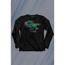 Kendim Seçtim Dinazor Dinosaurs T-Rex Streetwear Sokak Urban Uzun Kollu Tişört Baskılı T-Shirt