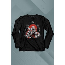 Kendim Seçtim Kitsune Japon Tilkisi Japanese Uzun Kollu Tişört Baskılı T-Shirt