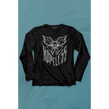 Kendim Seçtim Hopeless Gothic Umutsuz Black Karanlık Uzun Kollu Tişört Baskılı T-Shirt