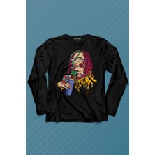 Kendim Seçtim Gucci Gang Amerika Rap Hip Hop Uzun Kollu Tişört Baskılı T-Shirt