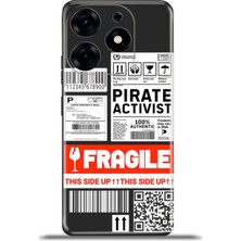 Cupcase Tecno Spark 10 Pro Kılıf Esnek Silikon Kamera Koruma 4K Desenli Özel Tasarım - Fragile