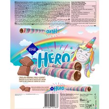 Çizmeci Time  Hero Çikolata Kremalı Rulo Gofret 15 gr 24 Adet (1 Kutu)