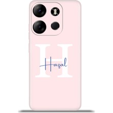 Cupcase Tecno Spark Go 2023 Kılıf Silikon Esnek Kamera Koruma Kişiye Özel Isim Harf Zao Pembe - H