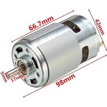 Emay Center RS775 Dc Motor 24V 15000 Rpm Rulmanlı Şarjlı Matkap Cnc Motor