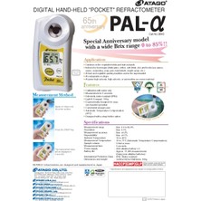 Atago 3840 Pal-Α Dijital Refraktometre Pal Alfa 0-85 Brix, Refraktometre