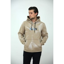 Frezzbi Kapişonlu Yıkamalı Baskılı 3iplik Sweatshirt Hoodie