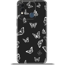 Cupcase Tecno Spark 8t Kılıf Esnek Silikon Kamera Koruma 4K Desenli Özel Tasarım - Butterfly