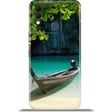 Cupcase Tecno Spark 8t Kılıf Esnek Silikon Kamera Koruma 4K Desenli Özel Tasarım - Haiti