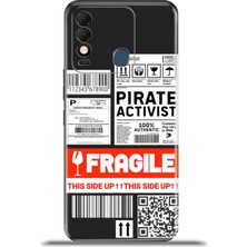 Cupcase Tecno Spark 8t Kılıf Esnek Silikon Kamera Koruma 4K Desenli Özel Tasarım - Fragile