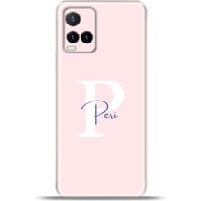 Cupcase Vivo Y33S Kılıf Silikon Esnek Kamera Koruma Kişiye Özel Isim Harf Zao Pembe - P