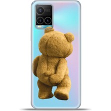 Cupcase Vivo Y33S Kılıf Esnek Silikon Kamera Koruma 4K Desenli Özel Tasarım - Ted Funny