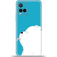 Cupcase Vivo Y33S Kılıf Esnek Silikon Kamera Koruma 4K Desenli Özel Tasarım - Ciddi Ayı