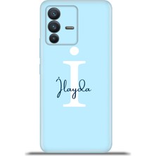 Cupcase Vivo V23 5g Kılıf Silikon Esnek Kamera Koruma Kişiye Özel Isim Harf Zao Mavi - I