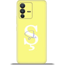 Cupcase Vivo V23 5g Kılıf Silikon Esnek Kamera Koruma Kişiye Özel Isim Harf Zao Sarı - Ş