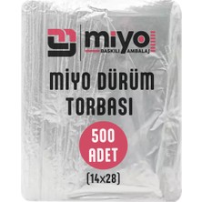 Miyo Ambalaj Dürüm Poşeti 500'lü Paket 14X28 cm