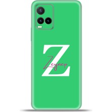 Cupcase Vivo Y33S Kılıf Silikon Esnek Kamera Koruma Kişiye Özel Isim Harf Zao Yeşil - Z