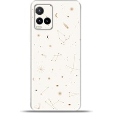 Cupcase Vivo Y21S Kılıf Esnek Silikon Kamera Koruma 4K Desenli Özel Tasarım - Among Stars