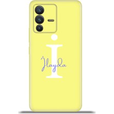 Cupcase Vivo V23 5g Kılıf Silikon Esnek Kamera Koruma Kişiye Özel Isim Harf Zao Sarı - I