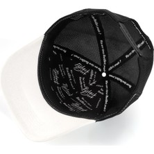 BlackBörk V1 Trucker Aslan - 7 Kod Logolu Beyaz-Siyah Şapka (Cap)