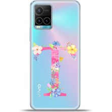 Cupcase Vivo Y21S Kılıf Esnek Silikon Kamera Koruma Kişiye Özel Harfler Kai - T Harfi