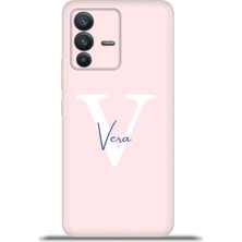 Cupcase Vivo V23 5g Kılıf Silikon Esnek Kamera Koruma Kişiye Özel Isim Harf Zao Pembe - V