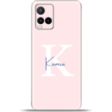Cupcase Vivo Y33S Kılıf Silikon Esnek Kamera Koruma Kişiye Özel Isim Harf Zao Pembe - K