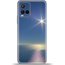 Cupcase Vivo Y21S Kılıf Esnek Silikon Kamera Koruma 4K Desenli Özel Tasarım - Sakin Deniz