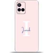 Cupcase Vivo Y33S Kılıf Silikon Esnek Kamera Koruma Kişiye Özel Isim Harf Zao Pembe - I