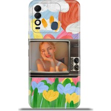 Cupcase Tecno Spark 8t Kılıf Silikon Esnek  Kişiye Özel Fotoğraflı Resimli - Tv Ekranı